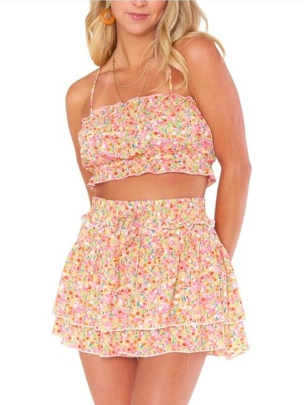 Show Me Your Mumu Beachy Blossom Two Piece Skort Set Size XL